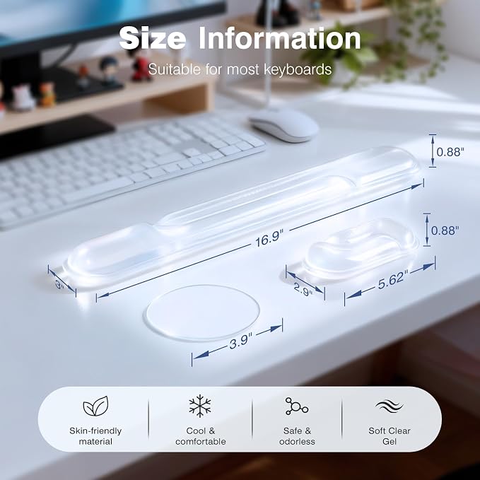 Ospelelf Ergonomic Gel Wrist Rest Set - Image 7