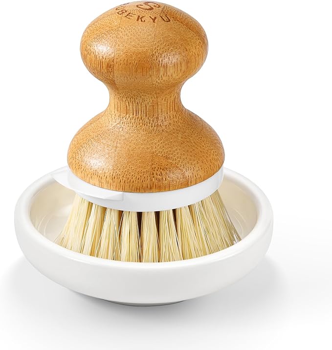 SUBEKYU Bamboo Dish Brush, Kitchen Dish Scrubber Brush, Natural Wooden by SUBEKYU