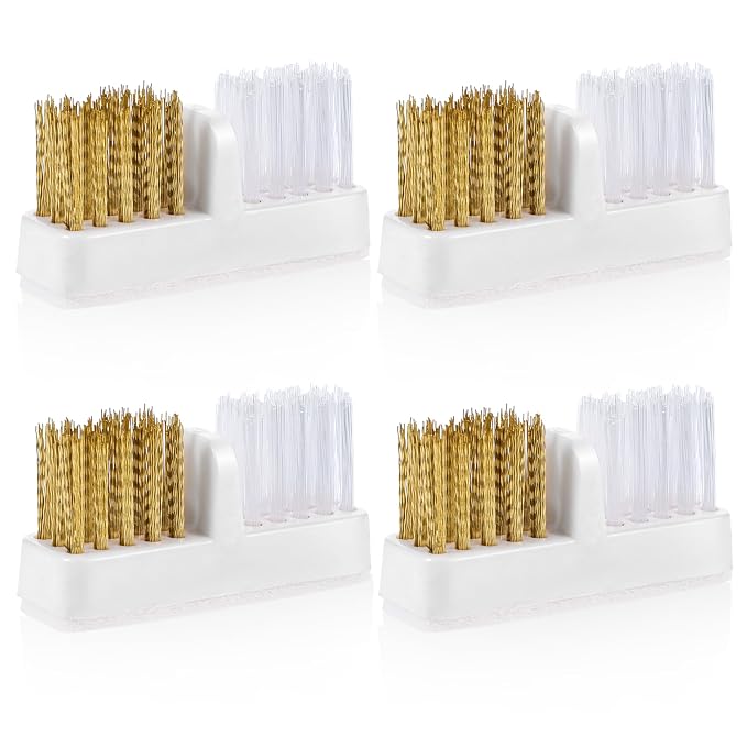 4 Pcs Nail Drill Wire Cleaner Brush Nail Art Cleaning Tool Manicure Wire Drill by Unknown