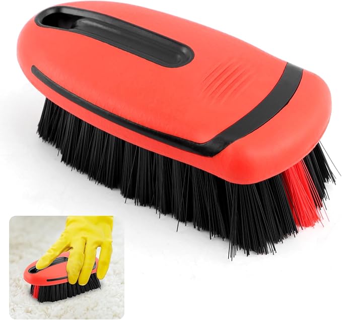 Carpet Brush, Scrub Brush Carpet Scrubber Stiff Bristle Detailing Scrub Brushes - Image 3