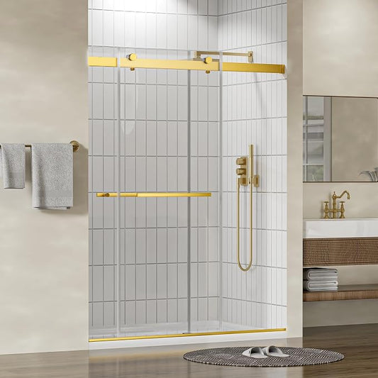 56"-60" W x 75" H Frameless Shower Door, Double Sliding Shower Door, 5/16" by FINDEPOT