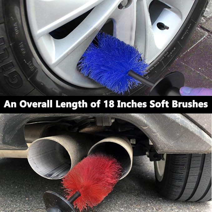 Linkhood 2-Pack Master Wheel Brush, Easy Reach Wheel and Rim Detailing Brush - Image 4