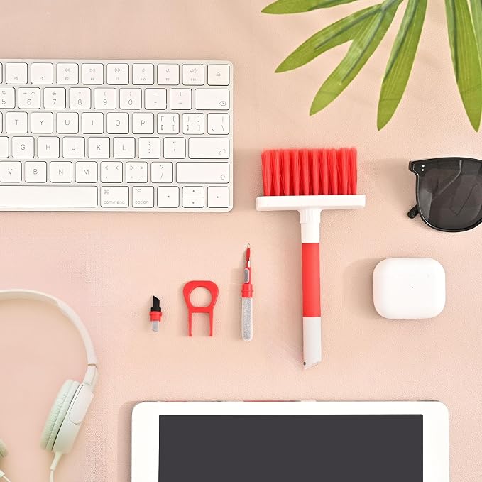 Soft Brush Keyboard Cleaner, Computer Cleaning Tool Kit, 7 in 1 Multipurpose - Image 2