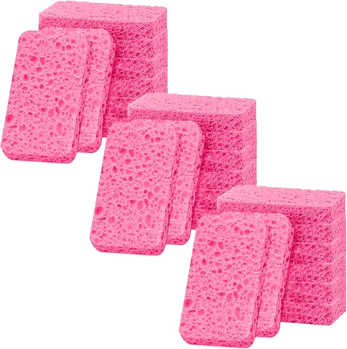 24 - Pack Non-Scratch Scrub Sponges - Sponges by Mainlyrunmakeupsuppliers
