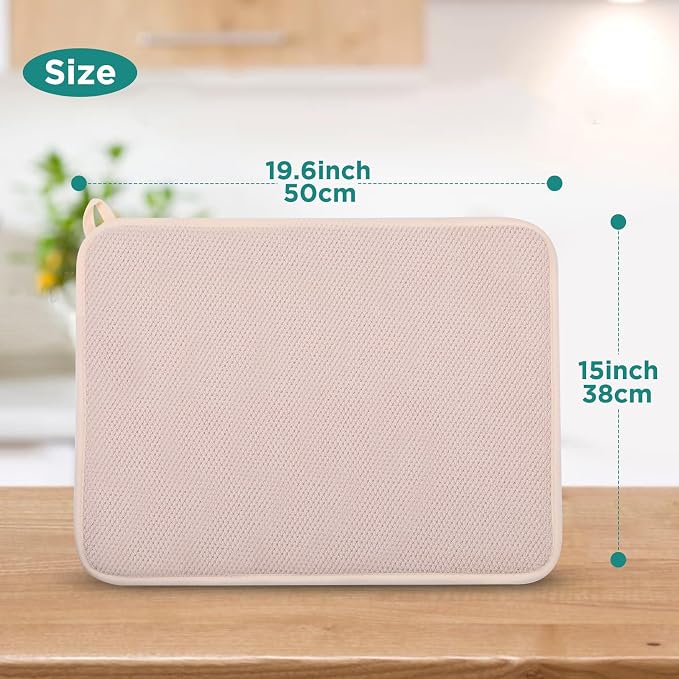 Microfiber Dish Drying Mat, Super Absorbent Kitchen Dish Drying Pad - Image 2