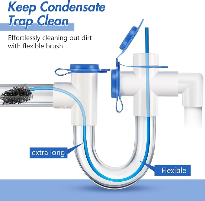 3 Pcs Condensate Trap Flexible Drain Brush, 48 Inch AC Drain Line Cleaning Brush - Image 2