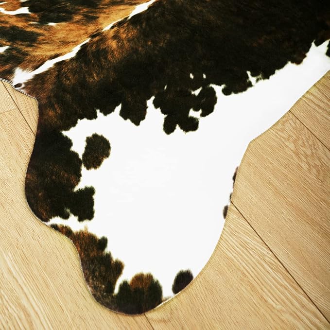 Amearea Faux Cow Hide Rug Large 6.2x5.2 Feet, Premium Western Home Decor Cow - Image 7