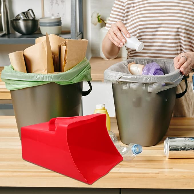 OUNONA Handheld Plastic Dustpan 9.65X8.07X5.31 Inches Lightweight Scoop Garbage - Image 8