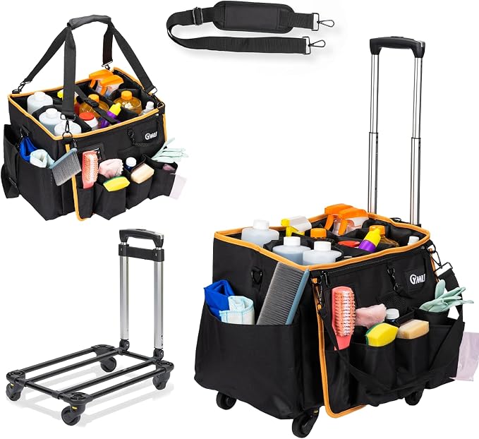 YMU Large Rolling Cleaning Caddy Bag by YMU