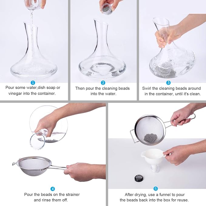 Simtive 1500 PCS Decanter Cleaning Beads, Cleaner - Image 5