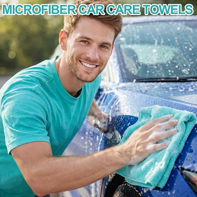 Nuenen Cleaning Cloths for Cars 16 x 16 Inch Ultra Absorbent Towels Drying - Image 5