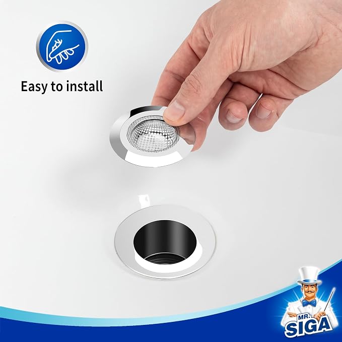 MR.SIGA Bathtub Drain Strainer, Stainless Steel Shower Bathtub Drain Hair - Image 6