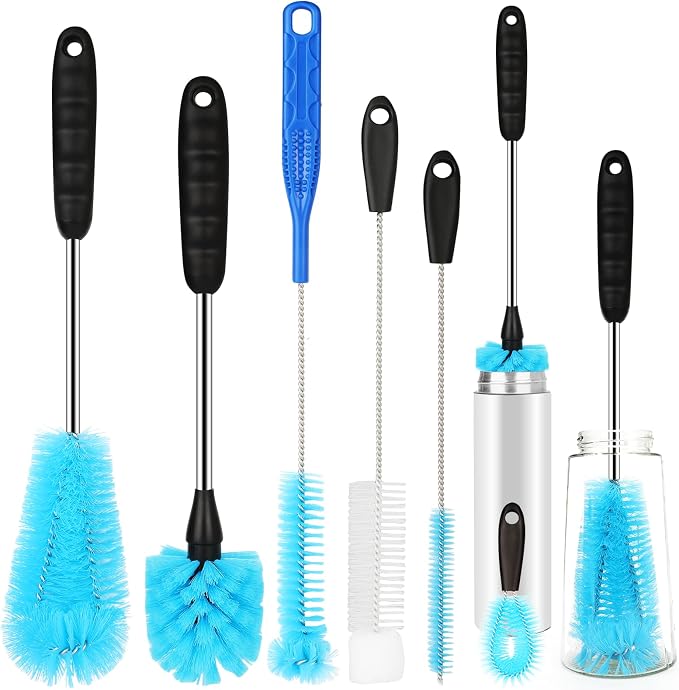 6 Pack Bottle Brush Cleaner Set, Long Handle Stainless Steel Water Bottle by AnDocK