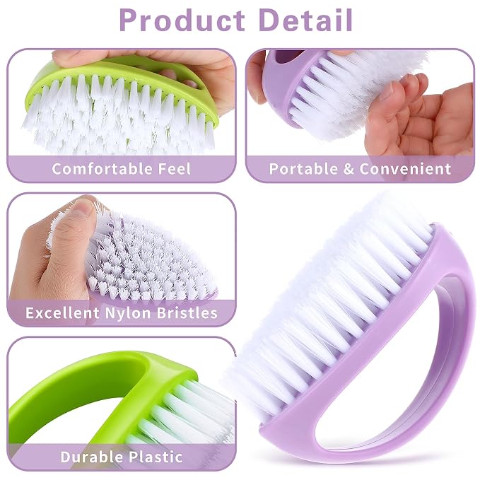 Cobee 2 Pack Hand Nail Brush for Cleaning Fingernails Durable Stiff Bristles - Image 5