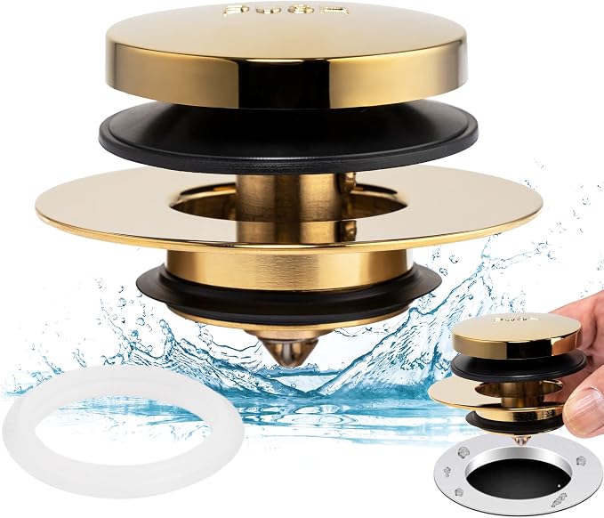 Artiwell Universal Tip Toe Bath Drain Stopper and Cover, Bathtub Drain Stopper by Artiwell