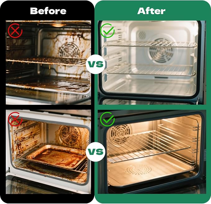 Heavy Duty Oven Cleaner Brush Kits, Include Razor Blade Scraper, Crevice - Image 6