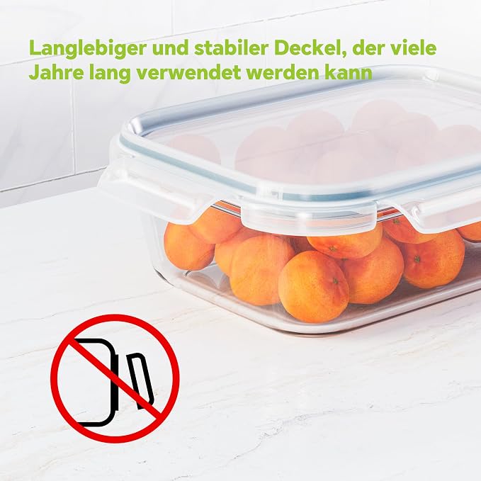 3-Pack 35 oz Borosilicate Glass Food Storage Containers - Image 6