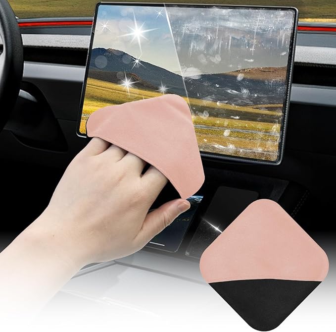 SuperKaKa Pink Car Screen Cleaner- Vehicle Touchscreen Microfiber Cleaning Cloth by SuperKaKa