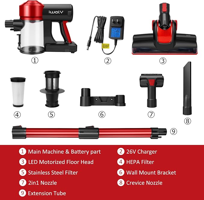 iwoly C150 Cordless Vacuum Cleaner Rechargeable - Image 7