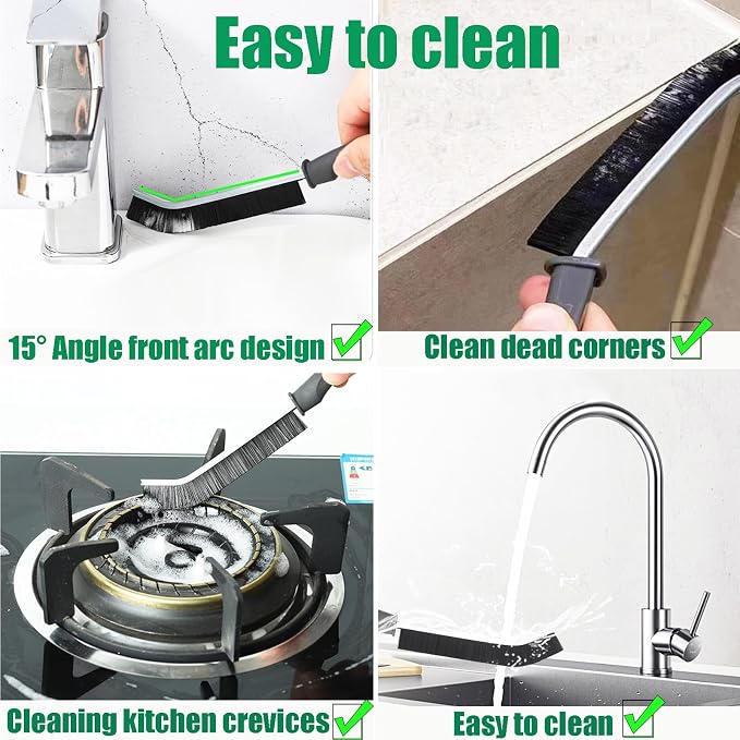 7 Pcs Hard Bristle Crevice Cleaning Brush Kitchen Stove Cleaning Brush Scraper - Image 4