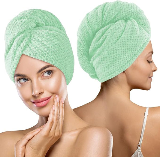 2 Pack Microfiber Hair Towel Wrap by BESTCHOICEFORYOU%EF%BC%81