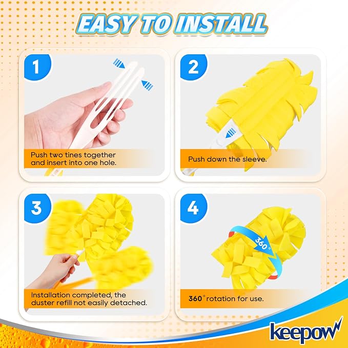 KEEPOW 20 Pack Reusable Duster Refill Compatible - Image 4