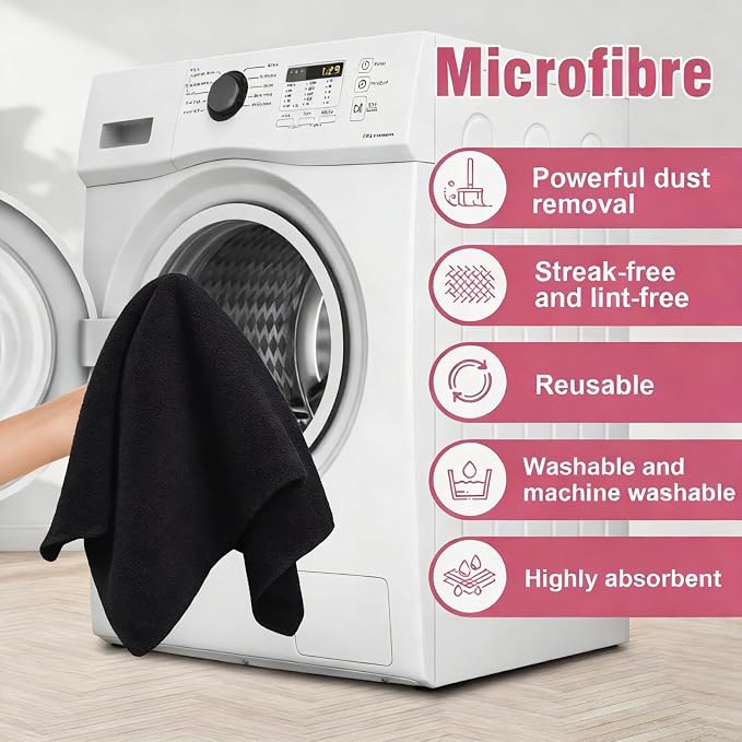 4 Pcs Extra Large Microfiber Cleaning Cloth 30 x 20 Inch Reusable Thick - Image 4