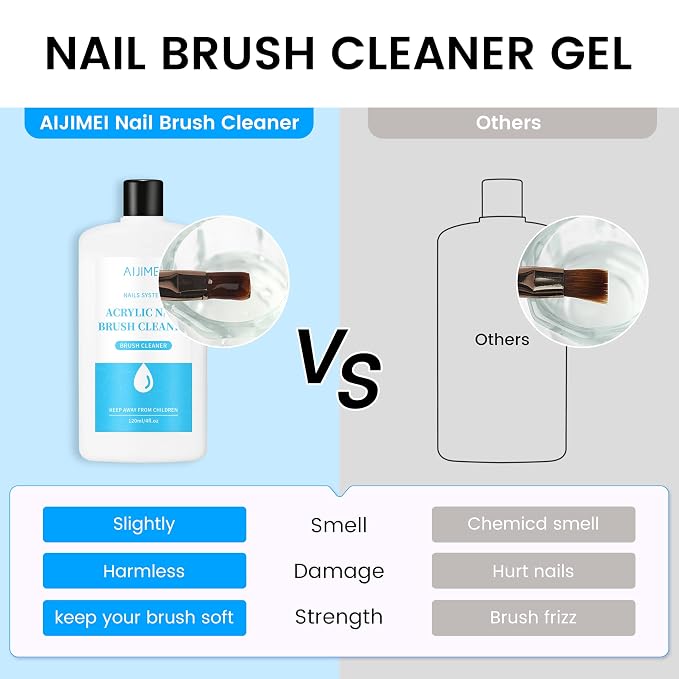 Nail Brush Cleaner 120ml Acrylic Brush Cleaner Efficient Nail Cleaner - Image 3