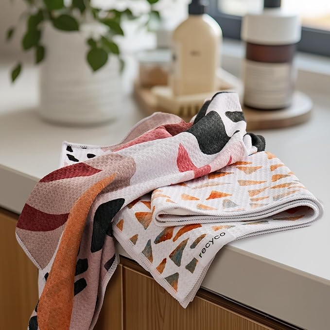 RECYCO Waffle Kitchen Towel Set of 2 by RECYCOHOMECOLLECTION
