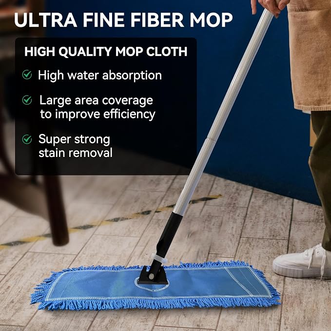 18 Inch Dust Mop Head: Replacement Medium Washable Commercial Mop Head Sweeper - Image 4
