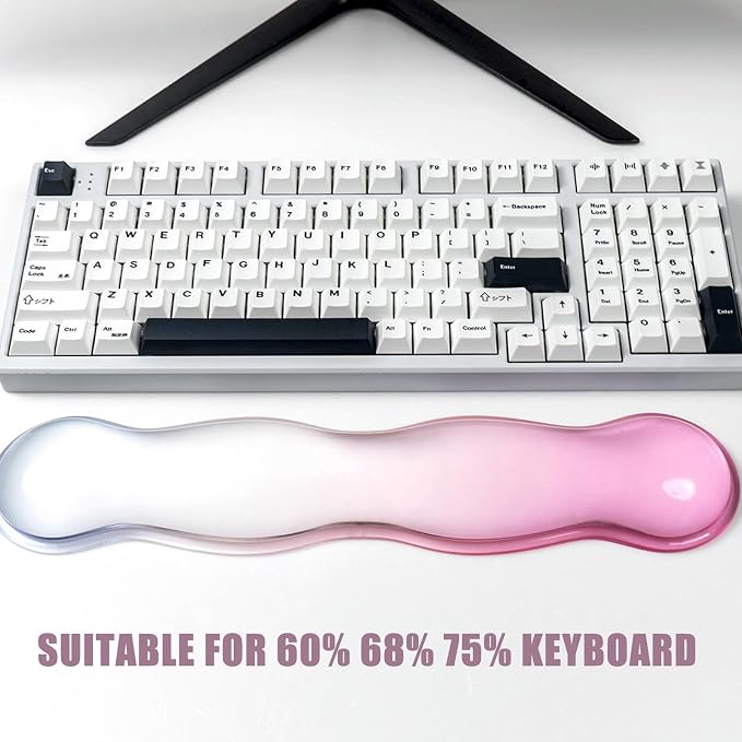 Ergonomic Gel Keyboard and Mouse Wrist Rest Set – Clear Wrist Rest - Image 3