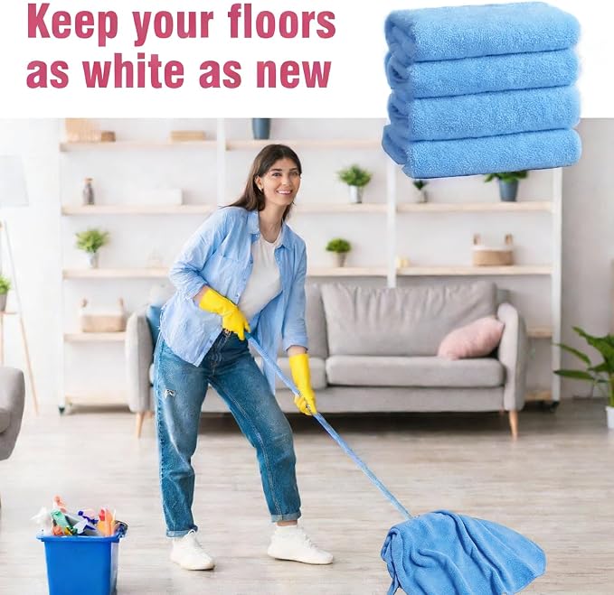 4 Pcs Extra Large Microfiber Cleaning Cloth 30 x 20 Inch Reusable Thick - Image 7
