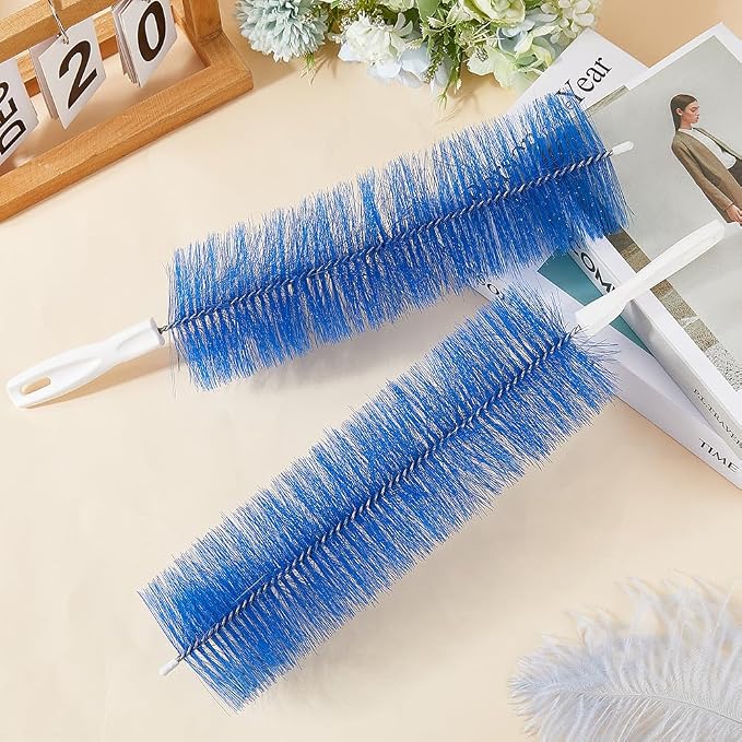 CREATCABIN 2Pcs Bendable Fan Duster Fan Cleaner Brush Blue Nylon - Image 3