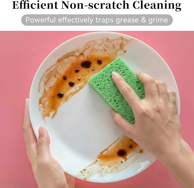 6 Pcs Kitchen Sponges for Dishes Cleaning, Non Scratch for Non Stick Cookware - Image 5