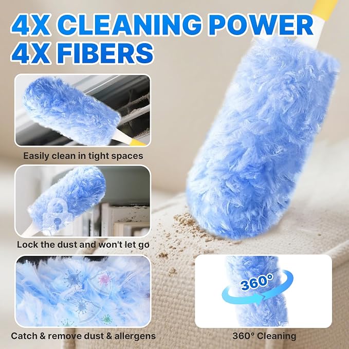 Duster Refill for Swiffer Duster, 360 Dusters Refills Kit - Image 3