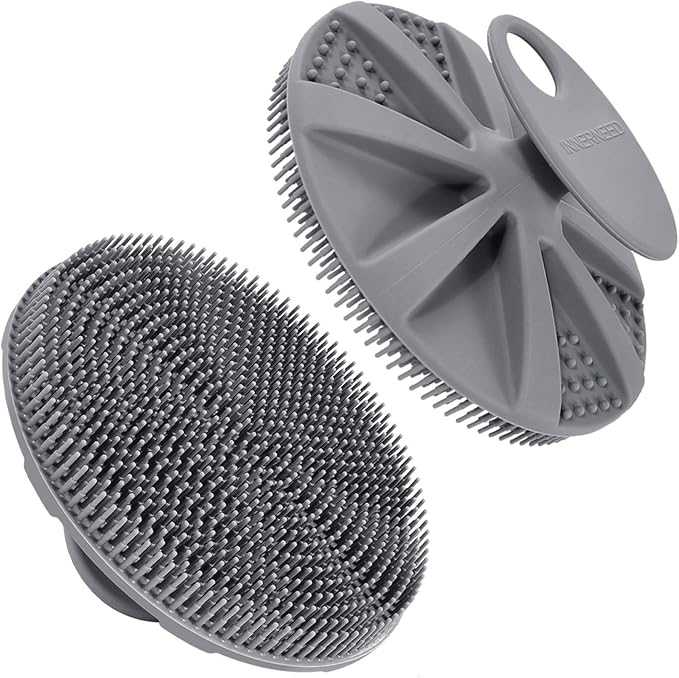 INNERNEED Food-Grade Soft Silicone Body Scrubber Shower Brush Handheld by INNERNEED