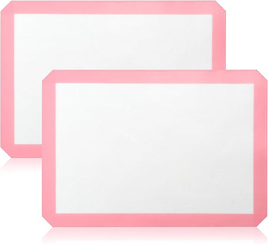 Luckyiren 2-Pack Silicone Baking Mats – Non-Stick Reusable BPA-Free Oven Liners by Luckyiren