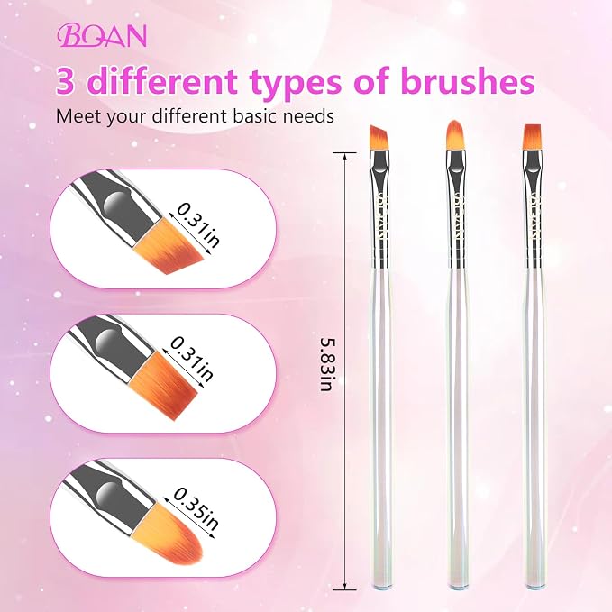 BQAN Nail Art Clean Up Brushes, Nail Art Tools - Image 7