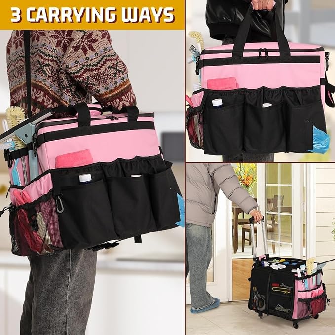 Rolling Cleaning Caddy, Cleaning Supplies Organizer - Image 6