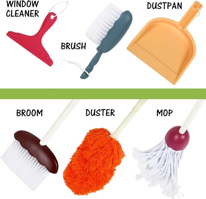 Toddler Cleaning Set for Kids, Pretend Play Cleaning Toy - Image 2