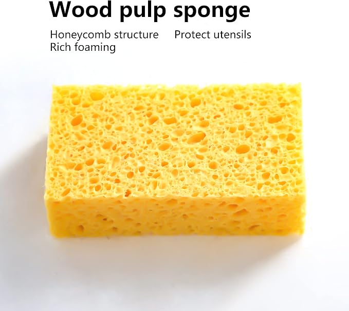 ARCLIBER Cellulose Sponges, Heavy Duty Scrub Kitchen Sponge, Clean Tough Messes - Image 4