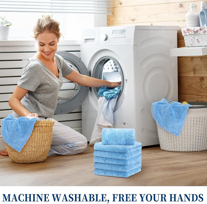 Tallew 16 Pcs 15 Pcs Car Microfiber Towels Buffing Drying Wash Cleaning Cloths - Image 6