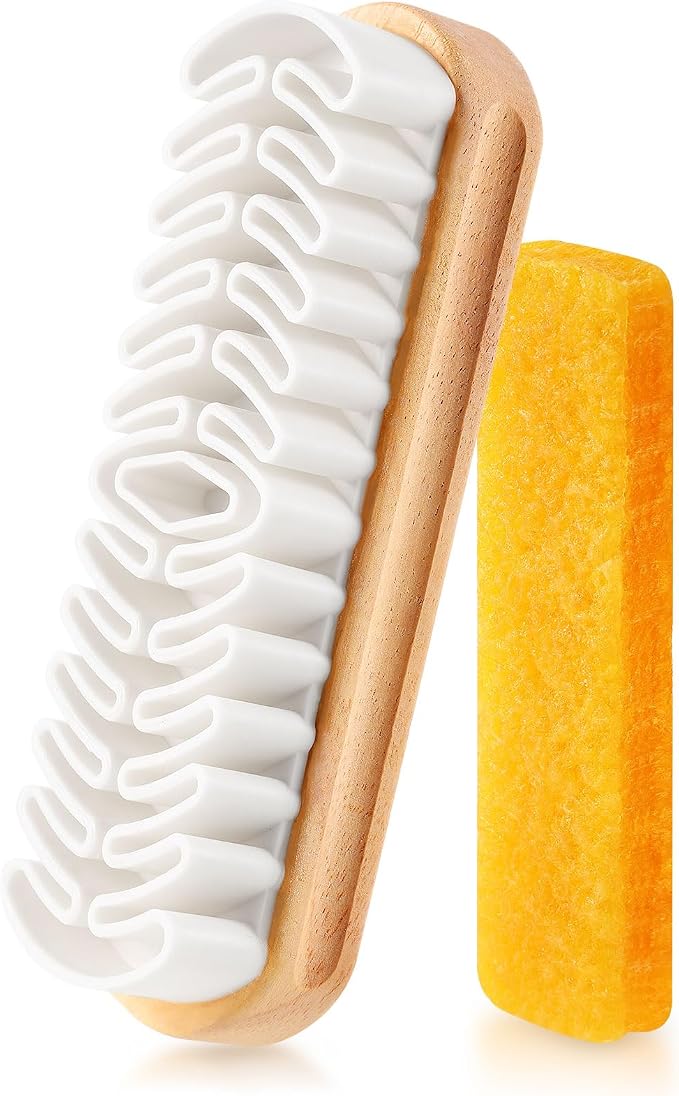 2 Pcs Suede Shoe Brush Nubuck Leather Cleaner Shoes Shine Dauber Crepe by ZJoey