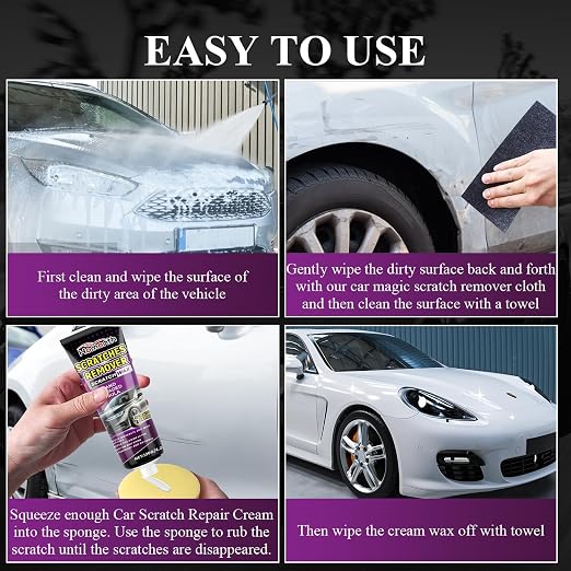 Nano Sparkle Cloth Car Scratch Remover Set, Magic Nano Sparkle Cleaning Cloth - Image 3