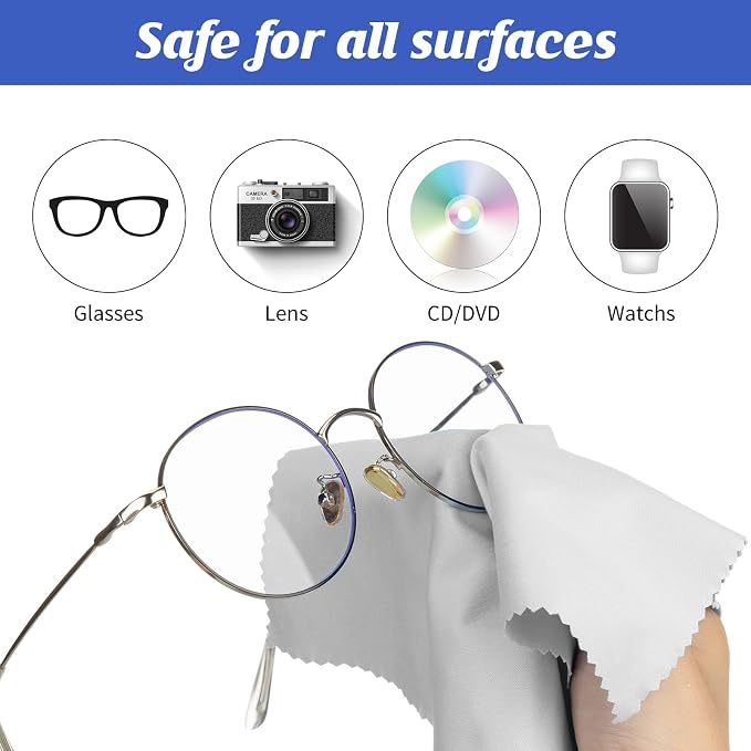 Leelosp 300 Pcs Glasses Cleaning Cloth Microfiber Glasses Wipes Assorted Colors - Image 3