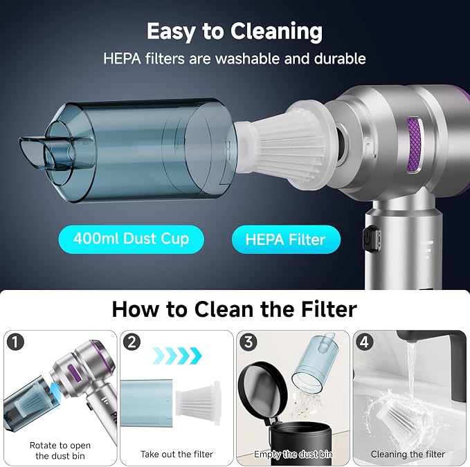 Handheld Vacuum Cordless, Car Vacuum Cleaner - Image 5