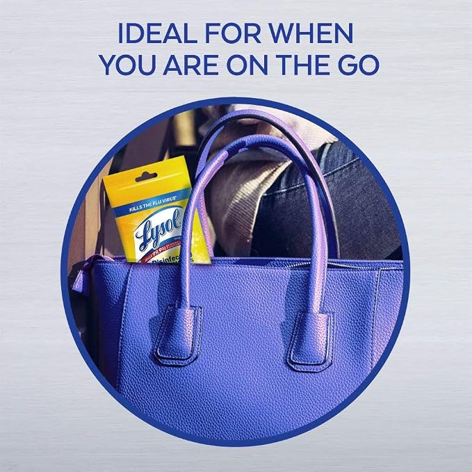 Lysol Disinfecting Wipes To-Go Pack, Lemon Scent - Image 5