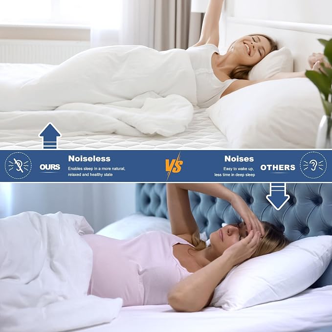 GRT Full Mattress Protector Waterproof, 100% Waterproof Quilted Fitted Mattress - Image 4