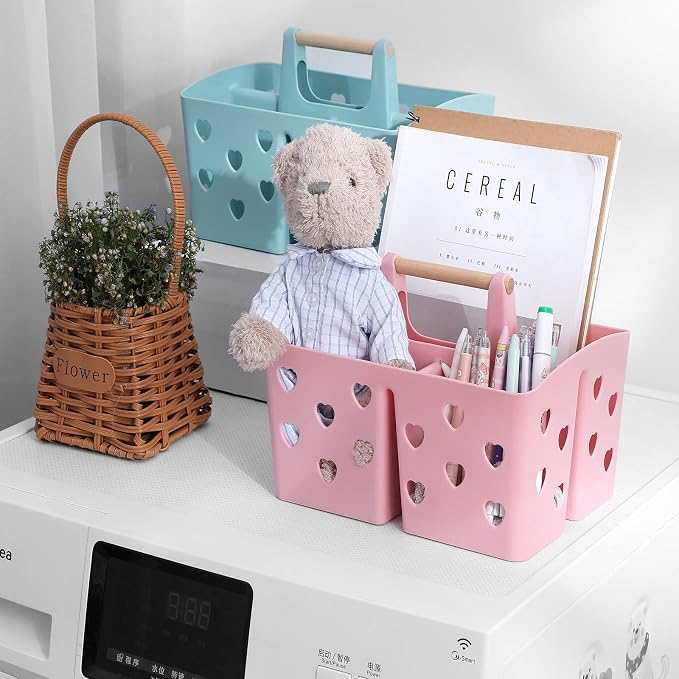 Portable Shower Caddy Plastic Shower Basket Organizer Divided Bathroom Caddy - Image 5