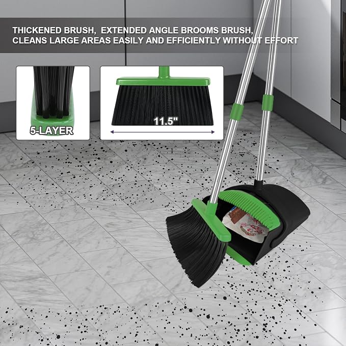 Green Broom with Dustpan Combo Set - Image 7